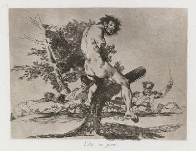 Rampzaligheden van de Oorlog: Pl. 37, Dit is erger, 1810-1813 door Francisco de Goya