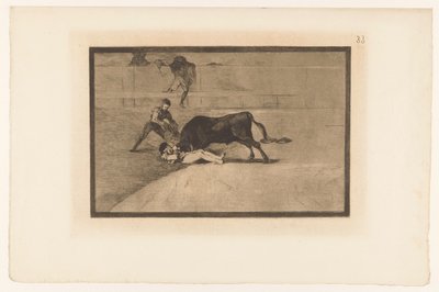 Dood van Pepe-Hillo in de arena van Madrid door Francisco de Goya