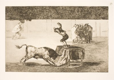 Nog een waanzinnige daad (van Martincho) in dezelfde arena (in Zaragoza) door Francisco de Goya