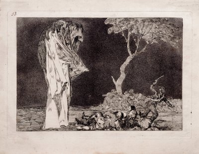 Angstige Dwaasheid uit de serie Los Disparates Follies, 1815-1819 door Francisco de Goya