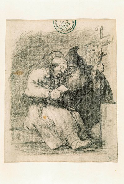 Hij helpt hem goed te sterven door Francisco de Goya