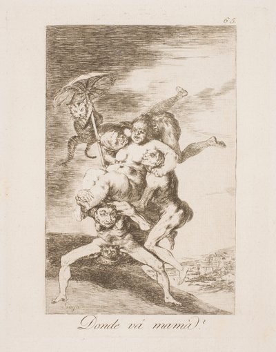 Waar gaat moeder heen? door Francisco de Goya