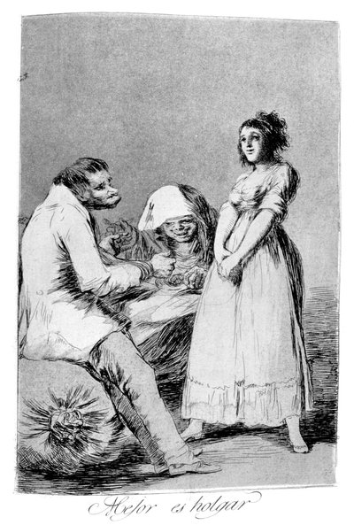 Het is beter om lui te zijn, 1799 door Francisco de Goya