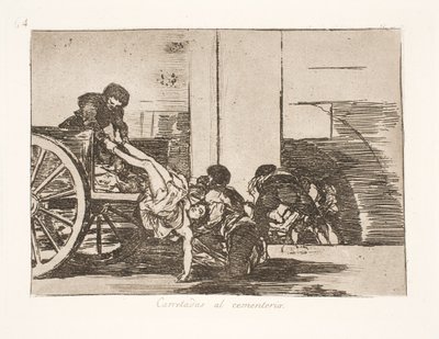 Op een kar naar het kerkhof gebracht (64) door Francisco de Goya