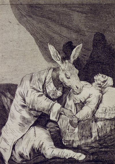 Van welke kwaal zal hij sterven Capricho No 40 door Francisco de Goya