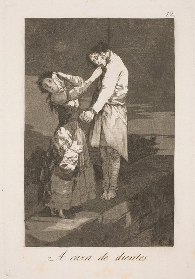 Op zoek naar tanden door Francisco de Goya