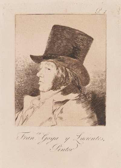Portret van de kunstenaar, laat 18e-begin 19e eeuw door Francisco de Goya