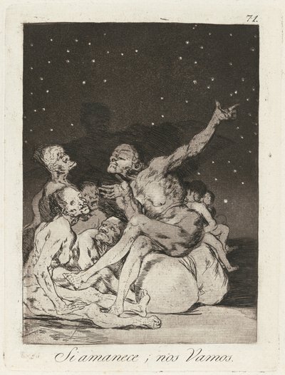 Als het dag wordt, gaan we weg door Francisco de Goya
