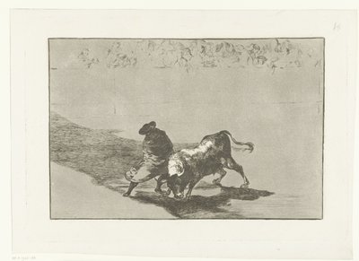 Stierenvechter in een arena door Francisco de Goya
