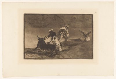 Stierenvechters in een arena door Francisco de Goya