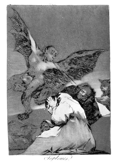 Slik het in, hond, 1799 door Francisco de Goya