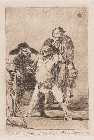 Het Gebod van Bevel, laat 18e-begin 19e eeuw (prent) door Francisco de Goya