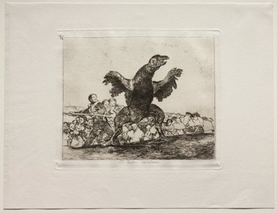 De verschrikkingen van de oorlog: Een vleesetende gier door Francisco de Goya