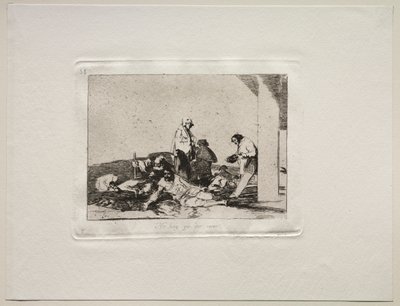 De verschrikkingen van de oorlog: Het heeft geen zin om te schreeuwen door Francisco de Goya