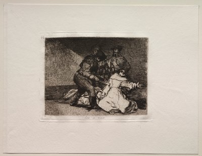 De Verschikkingen van de Oorlog: Dit Is Slecht door Francisco de Goya