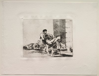De verschrikkingen van de oorlog: Naar de begraafplaats door Francisco de Goya