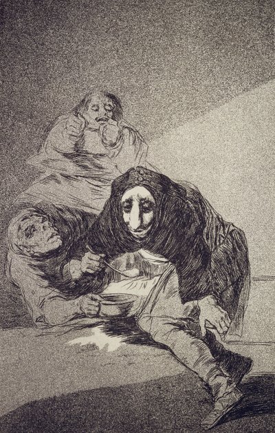 De schandelijke Capricho nr. 54 door Francisco de Goya