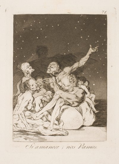Bij dageraad moeten we weg door Francisco de Goya