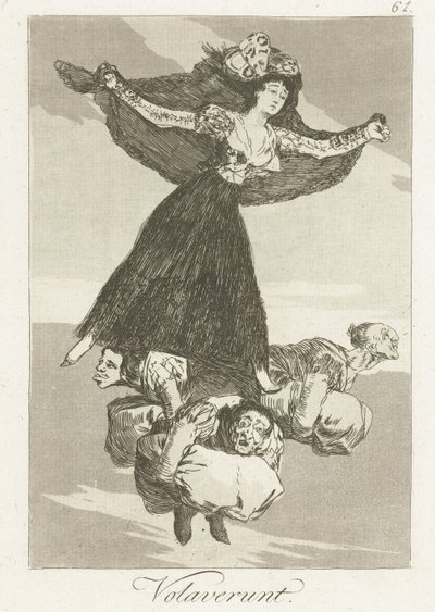 Zij hebben gevlogen (Los Caprichos) door Francisco de Goya