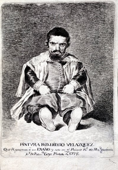 De Dwerg, Sebastián de Morra, aan het Hof van Felipe IV door Francisco de Goya