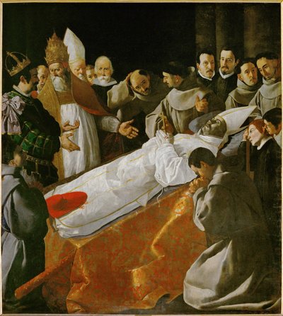De tentoonstelling van het lichaam van Sint Bonaventura ... door Francisco de Zurbaran