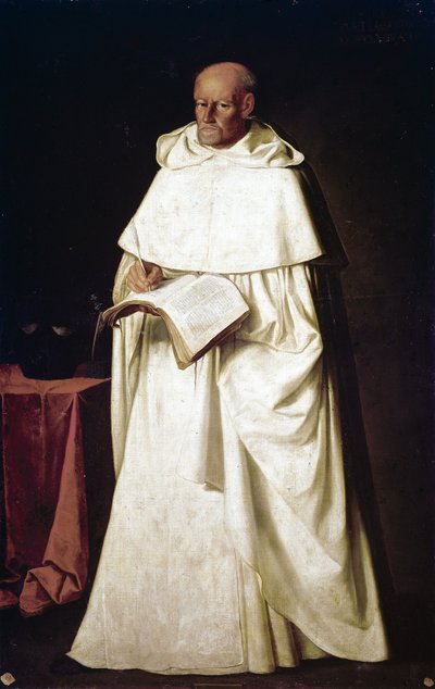 Schilderijen voor de bibliotheek van de Merced Calzada in Sevilla: broeder Hernando De Santiago door Francisco de Zurbaran