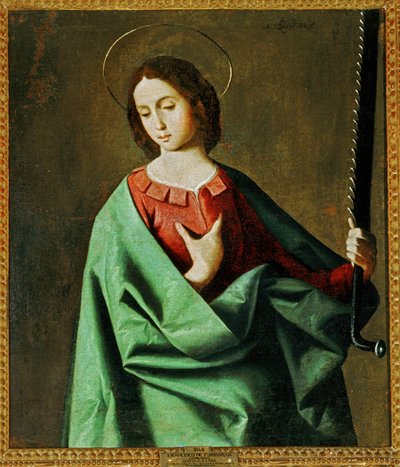 Sint Eufemia ... (schilderij op doek) door Francisco de Zurbaran