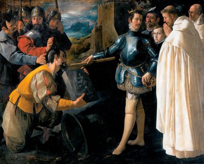 Sint Peter Nolasco Herstelt het beeld van de Maagd door Francisco de Zurbaran