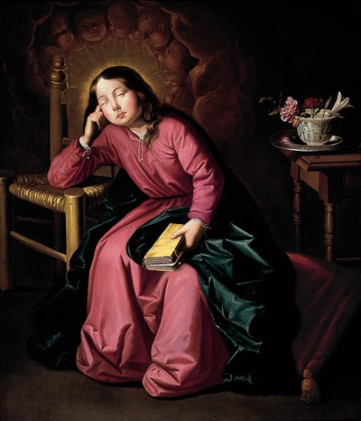 Het slapende kind Maria door Francisco de Zurbaran