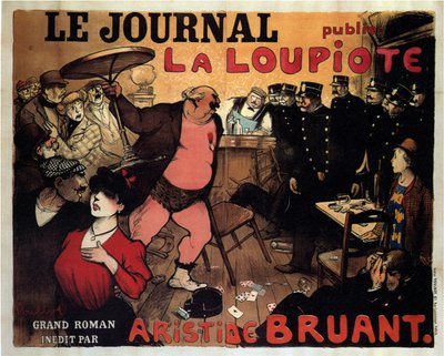 Le Journal publie La Loupiote, Grote roman door Aristide Bruant, 1908 door Francisque Poulbot