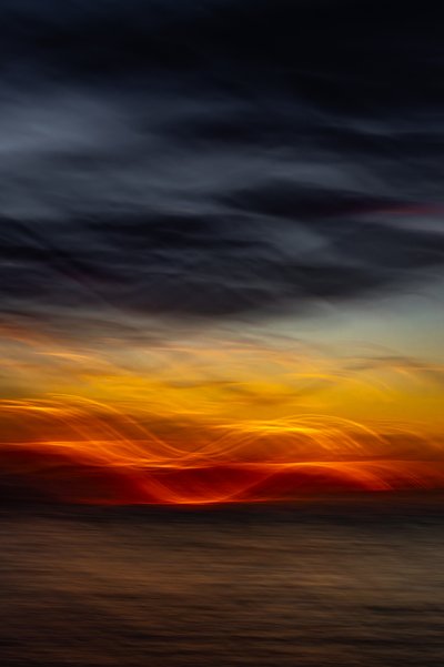 Levendige zonsondergang boven de oceaan door Franco Tessarolo