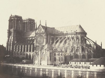 Notre Dame kerk - zuidkant,1852 (foto) door Francois Auguste Renard