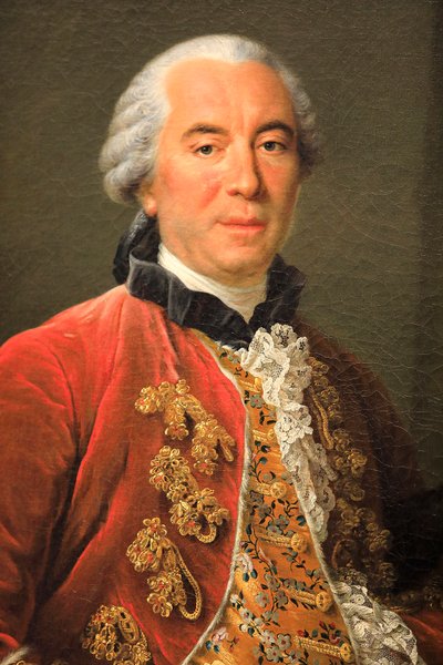Portret van graaf van Buffon door Francois Hubert Drouais