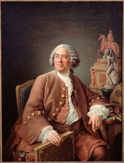 Portret van de beeldhouwer Edme Bouchardon (1698-1762), ca. 1758 (olieverf op doek) door Francois Hubert Drouais