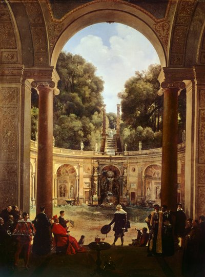 Kardinaal Pietro Aldobrandini ontvangt Domenichino door Francois Marius Granet