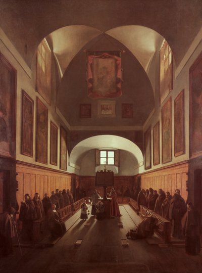 Het koor van de Kapucijnenkerk, Rome door Francois Marius Granet