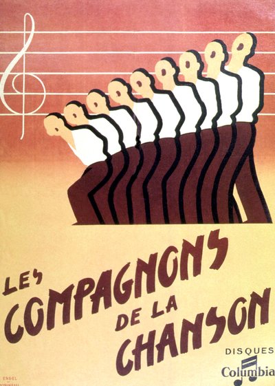 "Les Compagnons de la chanson door Francois emile Popineau