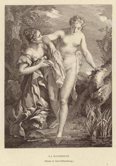 De badende door Francois (after) Boucher