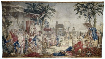 De Chinese Markt, Manufacture Royale de Beauvais door Francois (after) Boucher