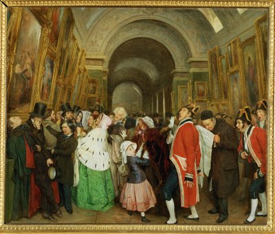 Vier uur in de salon betekent ook sluitingstijd ... door François Auguste Biard