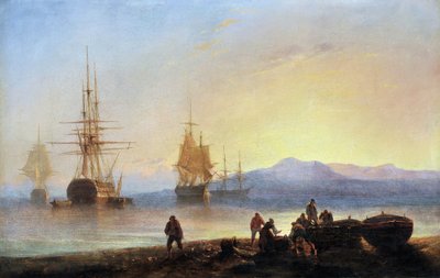 Zusters en schepen in de Middellandse Zee door Francois Barry