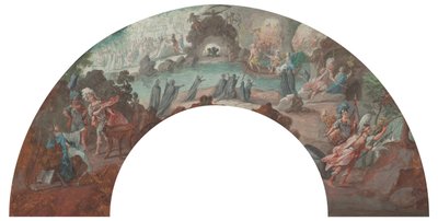 Aeneas in de onderwereld, ontwerp voor een waaier door François Boucher