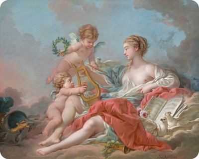 Allegorie op muziek door Francois Boucher