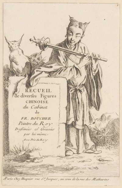 Verzameling van diverse Chinese figuren door François Boucher