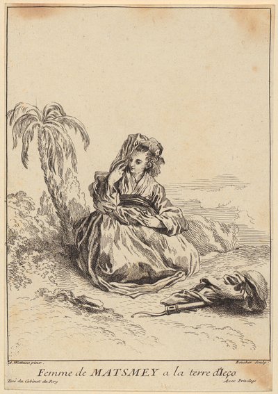 Gevangen tortelduif door François Boucher