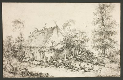 Boerderij Binnenplaats door François Boucher