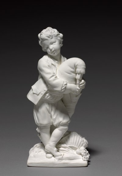 Figuur van de doedelzakspeler, vervaardigd door Vincennes Factory, gemodelleerd door Pierre Blondeau, 1748-1752 door François Boucher