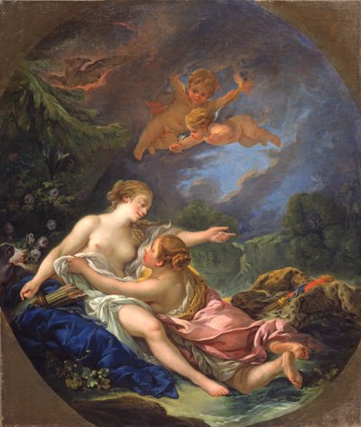 Jupiter en Callisto door François Boucher