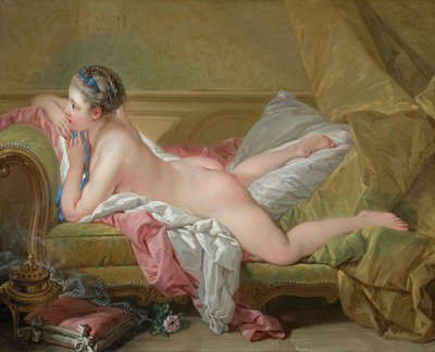 Slapend meisje door François Boucher