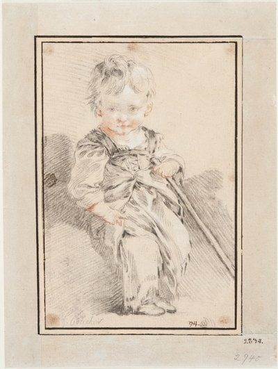 Zittende jongen door François Boucher